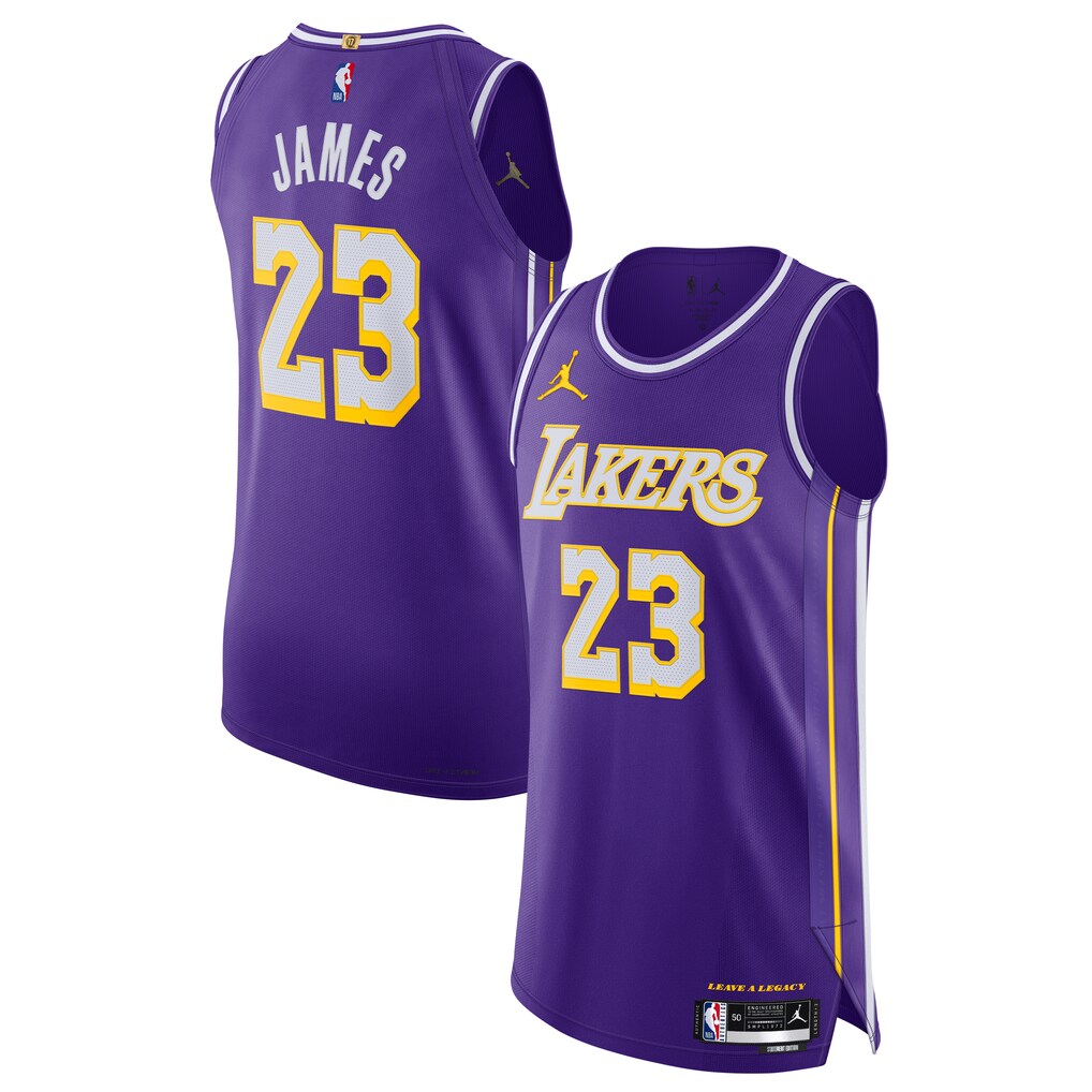 Unisex Los Angeles Lakers LeBron James Jordan Brand Purple 2025/26 Authentic Jersey - Statement Edition - Ujersey