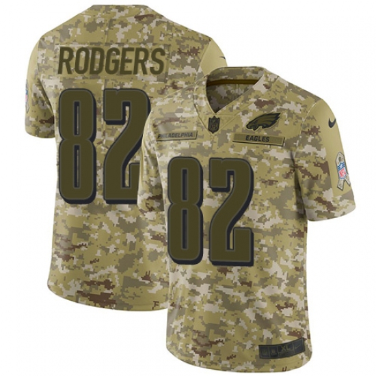 Youth Nike Philadelphia Eagles #82 Richard Rodgers Limited Camo 2018 Salute to Service NFL Jersey - Ujersey