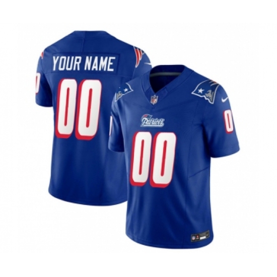 Men's Nike New England Patriots Active Player Custom Blue 2023 F.U.S.E. Throwback Limited Football Stitched Jersey - Ujersey