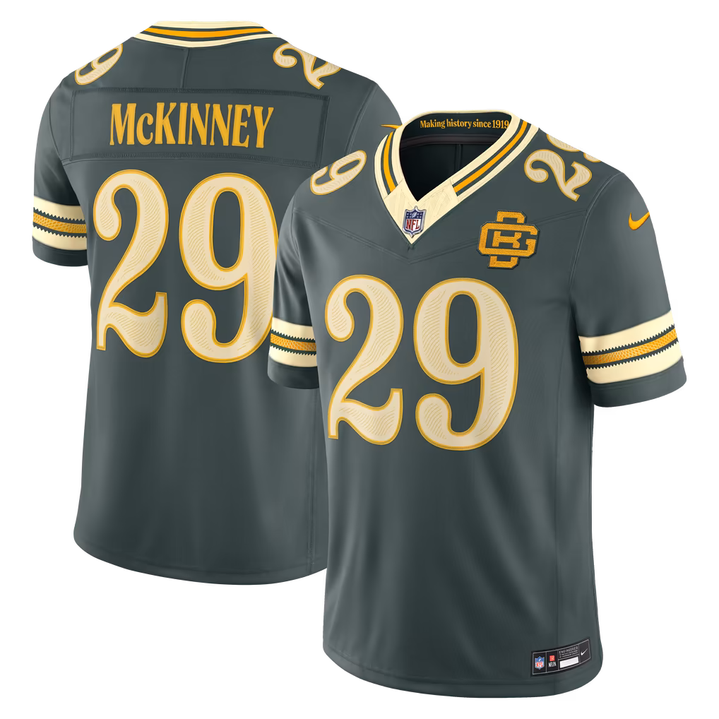 Men's Green Bay Packers Xavier McKinney Nike Green 2026 Rivalries Collection Stitched Limited Jersey - SUjersey01