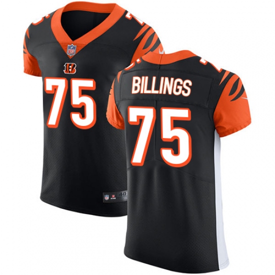 Men's Nike Cincinnati Bengals #75 Andrew Billings Black Team Color Vapor Untouchable Elite Player NFL Jersey - Ujersey