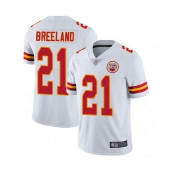 Men's Kansas City Chiefs #21 Bashaud Breeland White Vapor Untouchable Limited Player Football Jersey - Ujersey