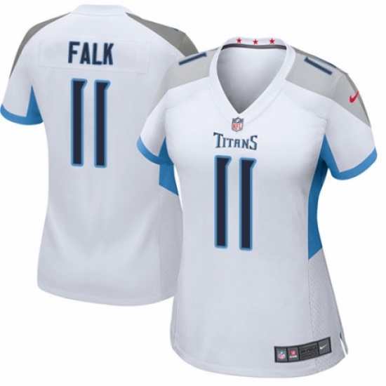 Women's Nike Tennessee Titans #11 Luke Falk Game White NFL Jersey - Ujersey