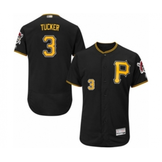 Men's Pittsburgh Pirates #3 Cole Tucker Black Alternate Flex Base Authentic Collection Baseball Player Jersey - Ujersey