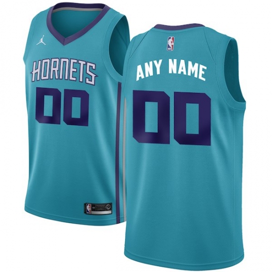 Men's Charlotte Hornets Jordan Brand Teal Swingman Custom Jersey - Icon Edition - Ujersey