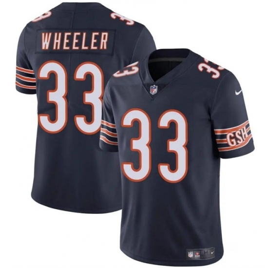 Men's Chicago Bears #33 Ian Wheeler Navy Vapor Football Stitched Jersey - Ujersey