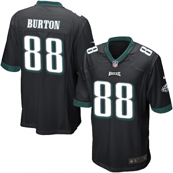 Men's Nike Philadelphia Eagles #88 Trey Burton Game Black Alternate NFL Jersey