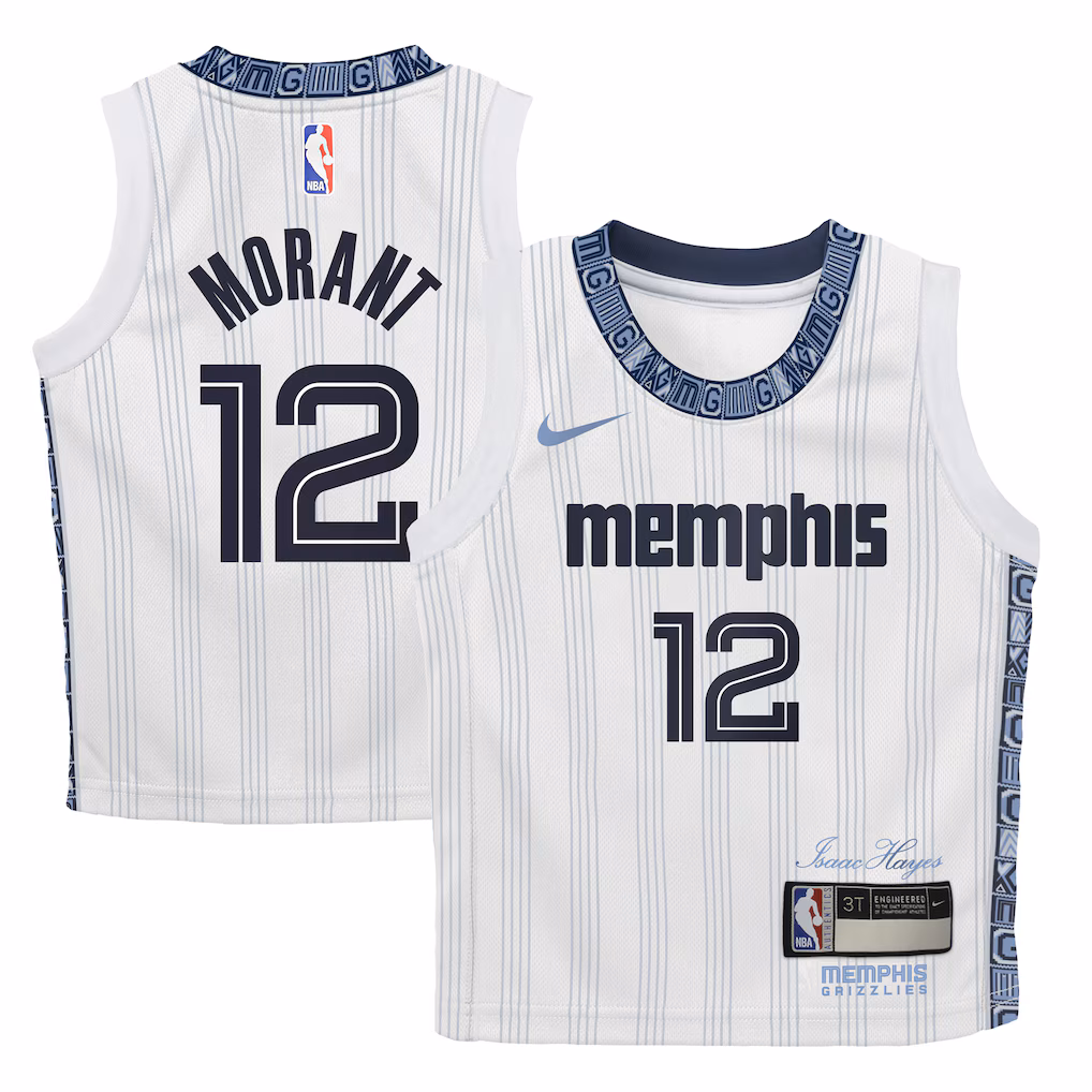 Preschool Memphis Grizzlies Ja Morant Nike White 2025/26 City Edition Swingman Jersey - U-jersey