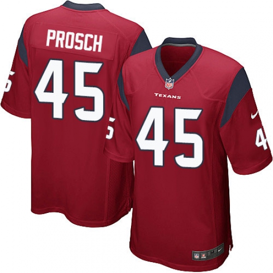 Men's Nike Houston Texans #45 Jay Prosch Game Red Alternate NFL Jersey - Ujersey