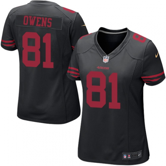 Women's Nike San Francisco 49ers #81 Terrell Owens Game Black NFL Jersey - Ujersey
