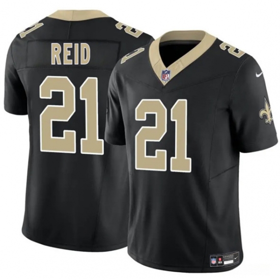 Men's New Orleans Saints #21 Justin Reid Black 2025 F.U.S.E. Vapor Limited Football Stitched Jersey - Ujersey