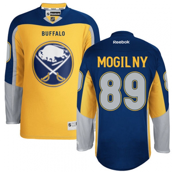 Youth Reebok Buffalo Sabres #89 Alexander Mogilny Authentic Gold Third NHL Jersey - Ujersey