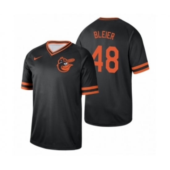 Men's Baltimore Orioles #48 Richard Bleier Black Cooperstown Collection Legend Jersey - Ujersey