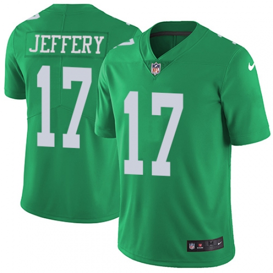 Men's Nike Philadelphia Eagles #17 Alshon Jeffery Limited Green Rush Vapor Untouchable NFL Jersey - Ujersey