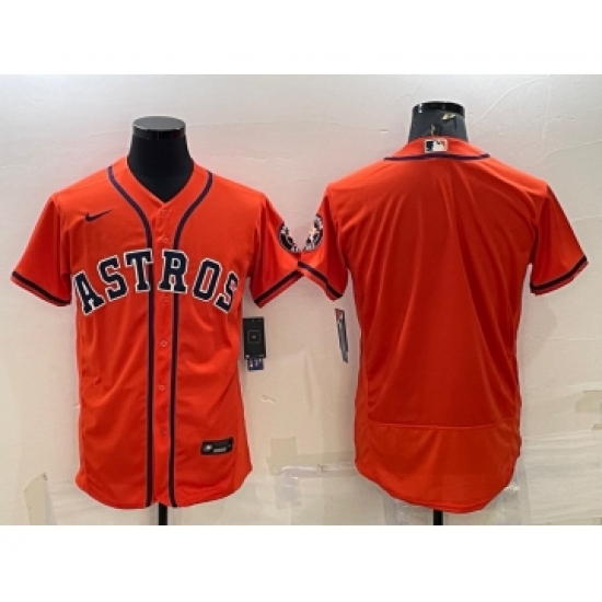 Men's Houston Astros Blank Orange Stitched MLB Flex Base Nike Jersey - Ujersey