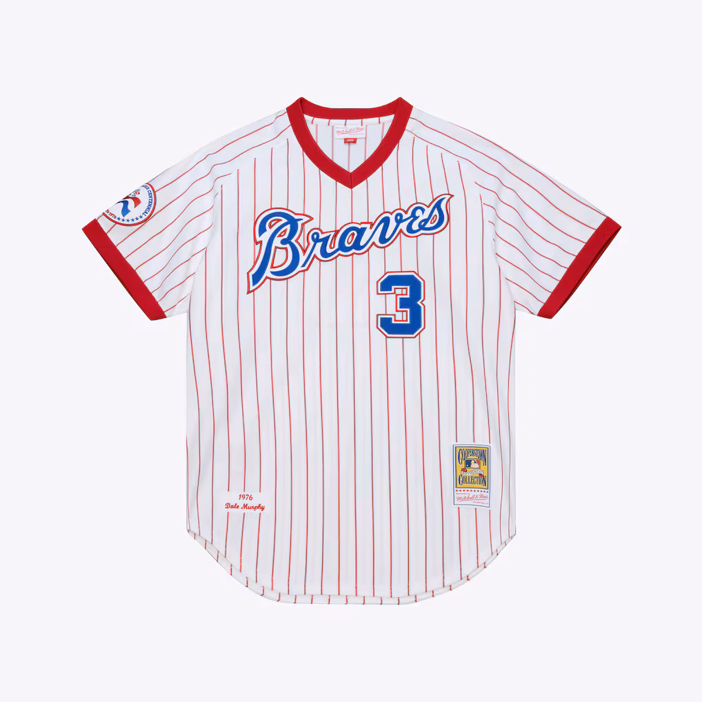 Men's Atlanta Braves Dale Murphy Mitchell & Ness White 1976 Authentic Jersey - Ujersey NHL