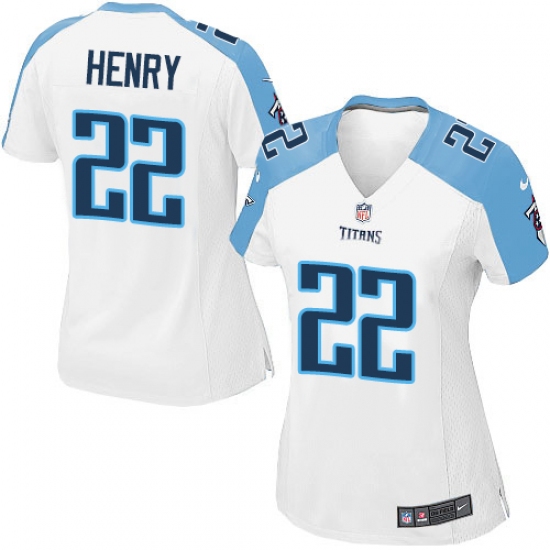 Women's Nike Tennessee Titans #22 Derrick Henry Game White NFL Jersey - Ujersey