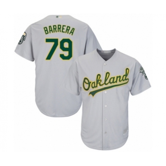 Youth Oakland Athletics #79 Luis Barrera Authentic Grey Road Cool Base Baseball Player Jersey - Ujersey
