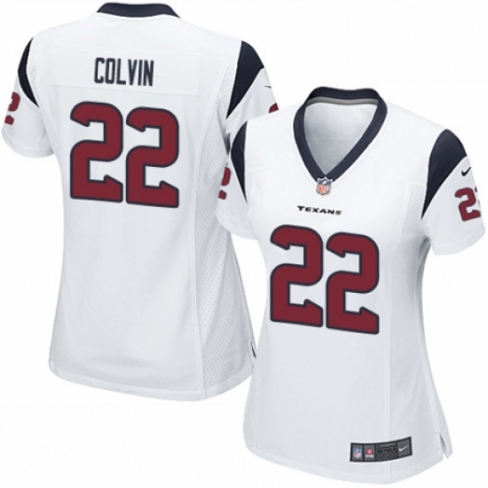 Women's Nike Houston Texans #22 Aaron Colvin Game White NFL Jersey - Ujersey