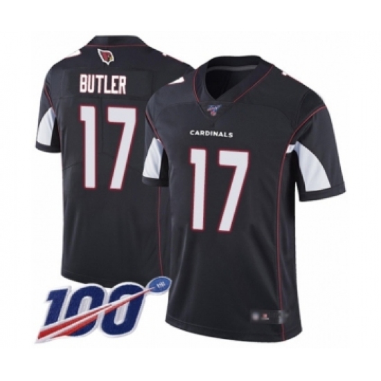 Men's Arizona Cardinals #17 Hakeem Butler Black Alternate Vapor Untouchable Limited Player 100th Season Football Jersey - Ujersey