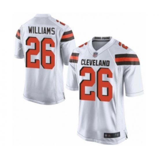 Men's Cleveland Browns #26 Greedy Williams Game White Football Jersey - Ujersey