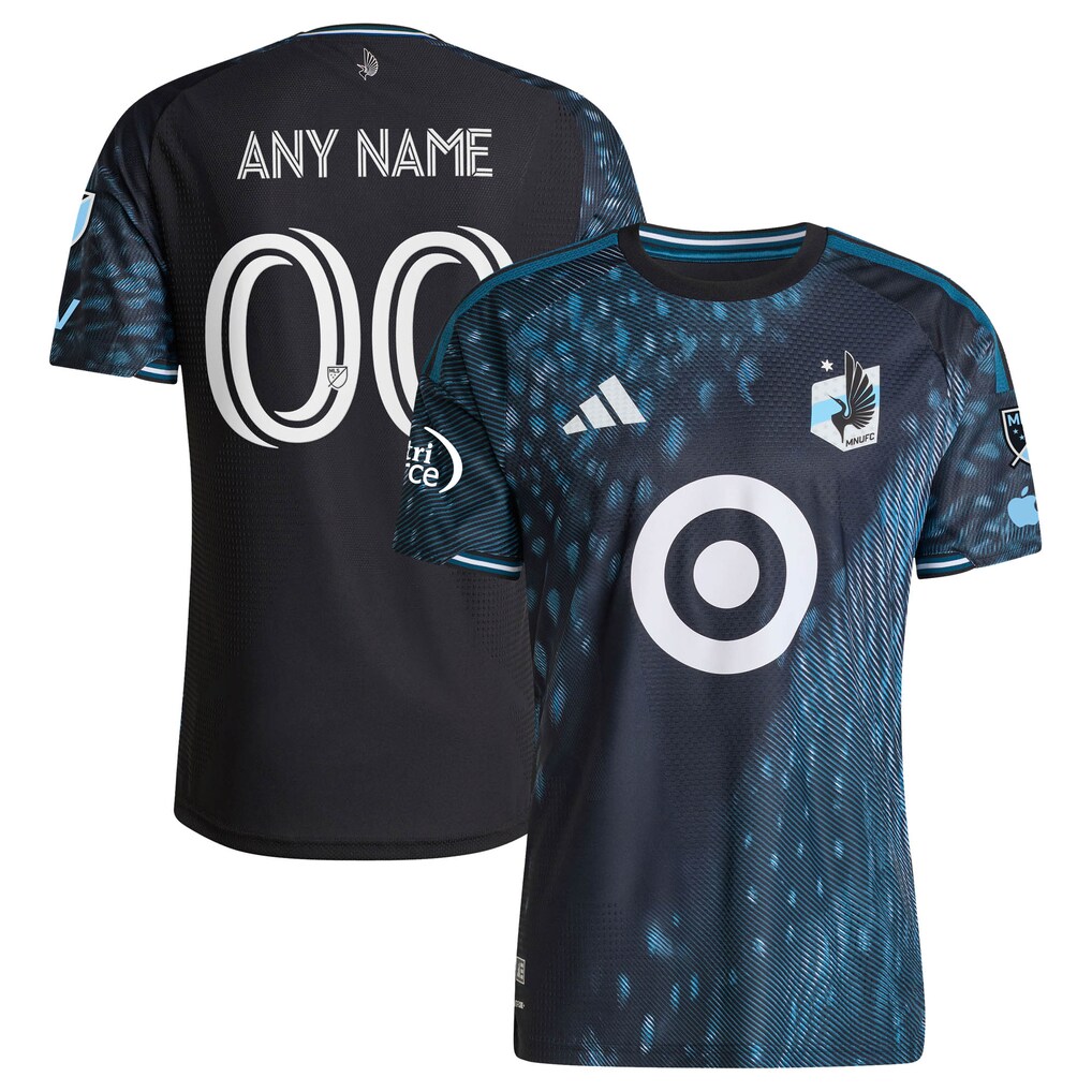 Men's Minnesota United FC adidas Black 2026 The Decade Kit On-Field Authentic Patch Custom Jersey - Ujersey