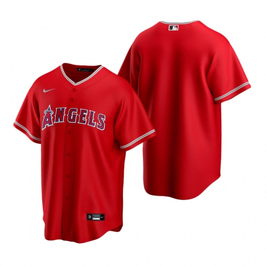 Men's Nike Los Angeles Angels Blank Red Alternate Stitched Baseball Jersey - Ujersey