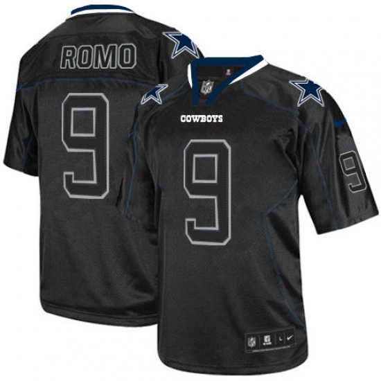Men's Nike Dallas Cowboys #9 Tony Romo Elite Lights Out Black NFL Jersey - Ujersey
