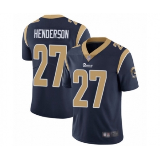 Men's Los Angeles Rams #27 Darrell Henderson Navy Blue Team Color Vapor Untouchable Limited Player Football Jersey - Ujersey