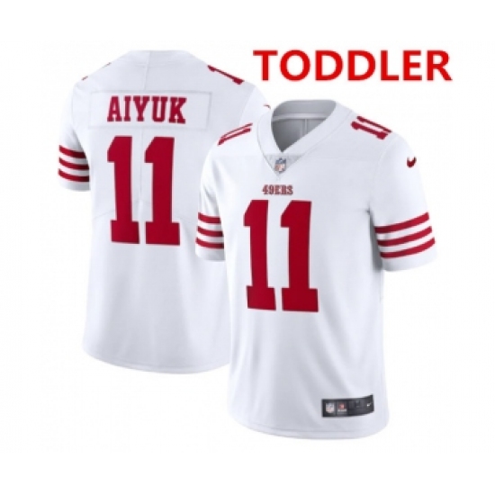 Toddlers San Francisco 49ers #11 Brandon Aiyuk 2022 New White Vapor Untouchable Stitched Jersey - Ujersey