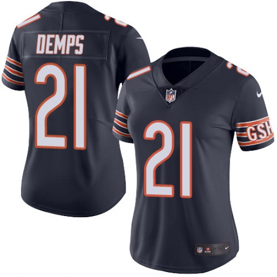 Women's Nike Chicago Bears #21 Quintin Demps Navy Blue Team Color Vapor Untouchable Limited Player NFL Jersey - Ujersey