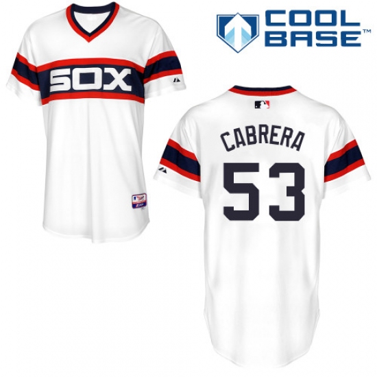 Men's Majestic Chicago White Sox #53 Melky Cabrera White Alternate Flex Base Authentic Collection MLB Jersey - Ujersey
