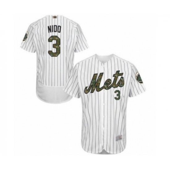 Men's New York Mets #3 Tomas Nido Authentic White 2016 Memorial Day Fashion Flex Base Baseball Player Jersey - Ujersey