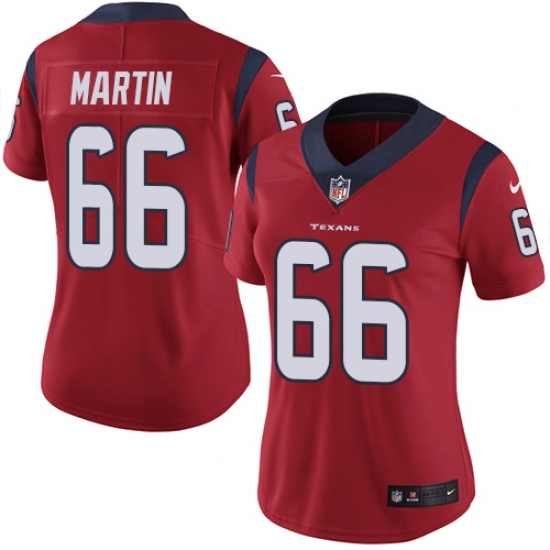 Women's Nike Houston Texans #66 Nick Martin Elite Red Alternate NFL Jersey - Ujersey