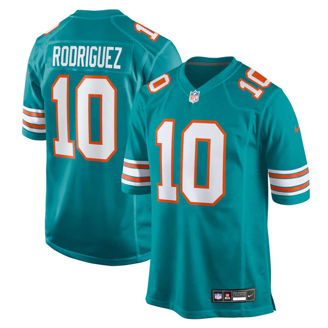 Men's Miami Dolphins Jacob Rodriguez Nike Aqua Alternate Game Jersey