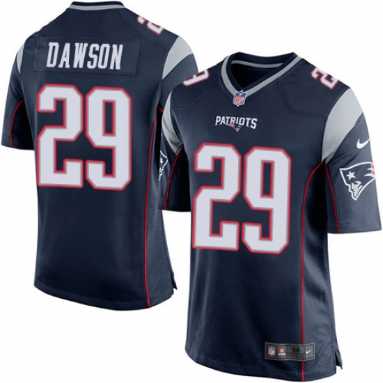 Men's Nike New England Patriots #29 Duke Dawson Game Navy Blue Team Color NFL Jersey - Ujersey