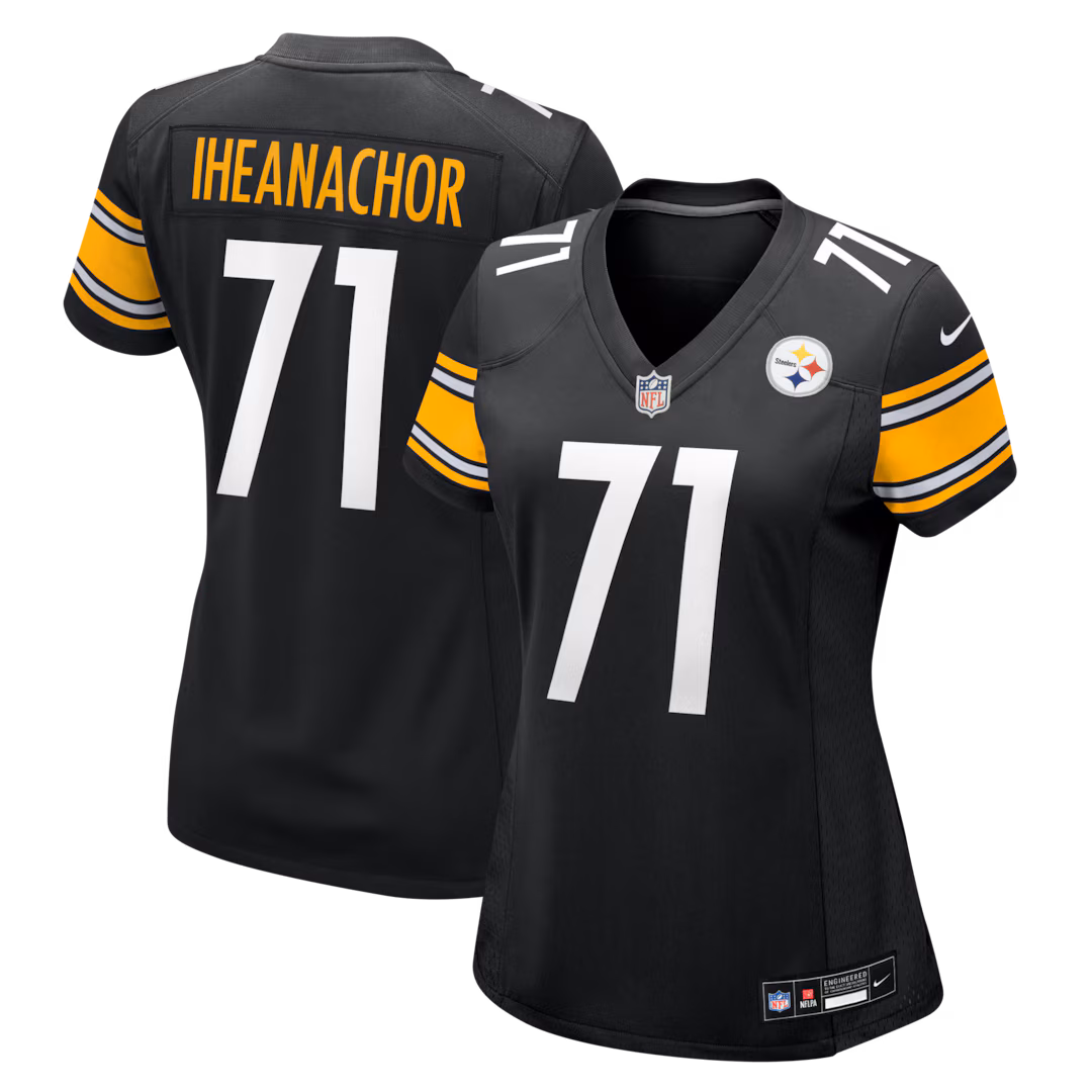 Women's Pittsburgh Steelers Max Iheanachor Nike Black Team Game Jersey