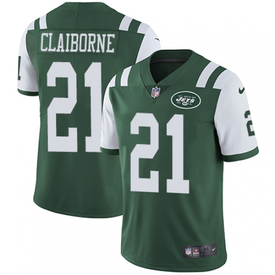 Youth Nike New York Jets #21 Morris Claiborne Elite Green Team Color NFL Jersey - Ujersey