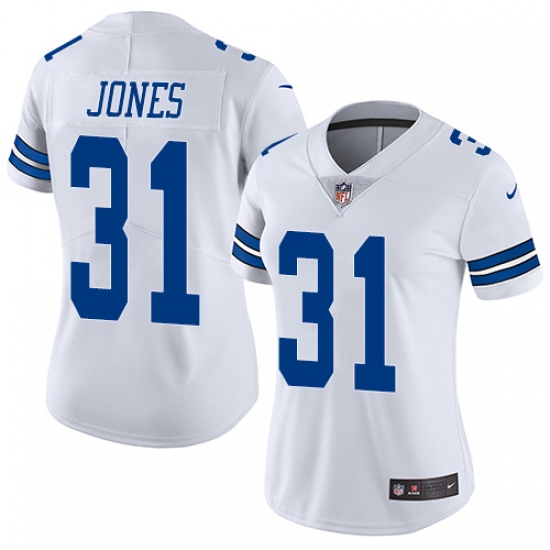 Women's Nike Dallas Cowboys #31 Byron Jones White Vapor Untouchable Limited Player NFL Jersey - Ujersey