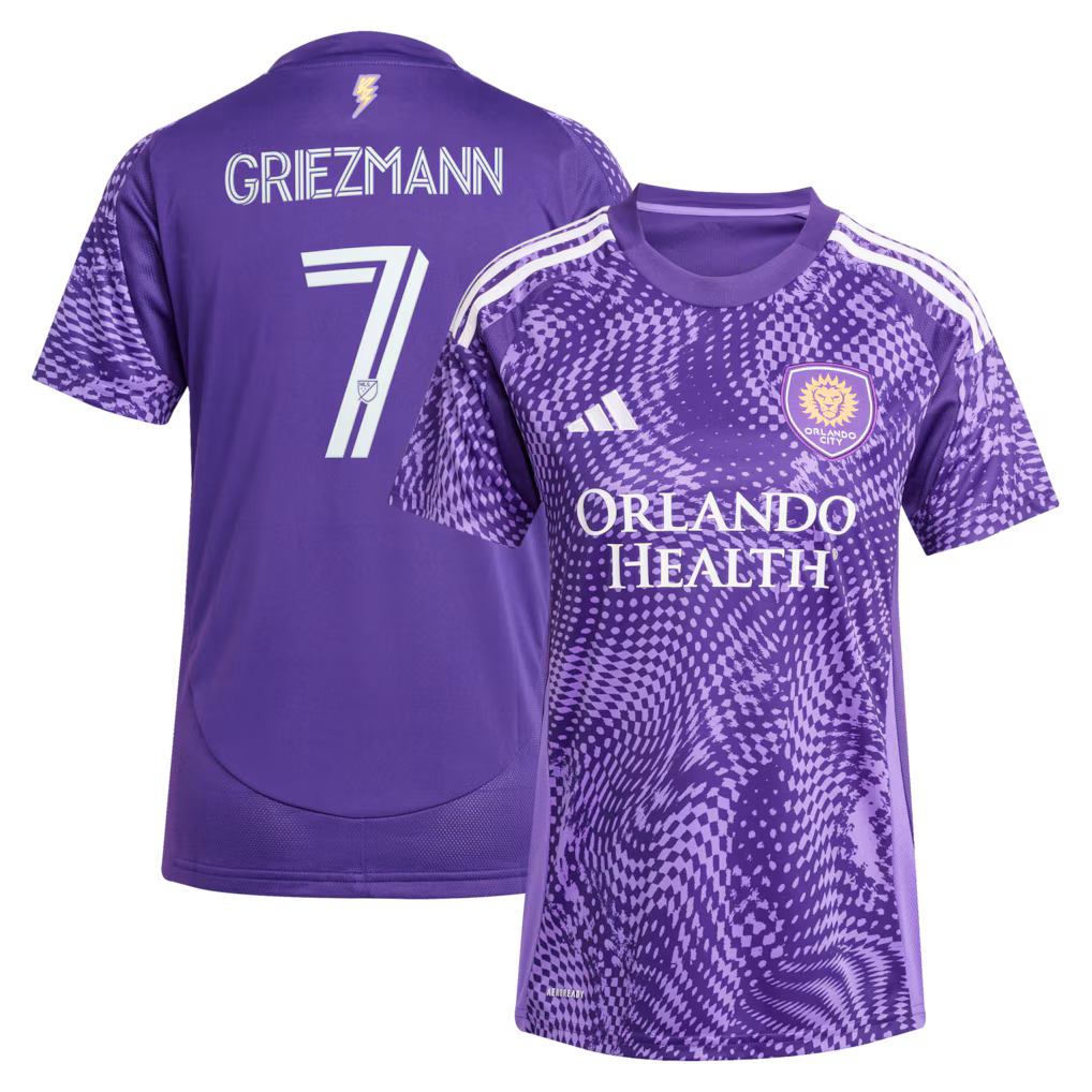Women's Orlando City SC Antoine Griezmann adidas Purple 2025 Perfect Storm Replica Jersey - Ujersey NHL