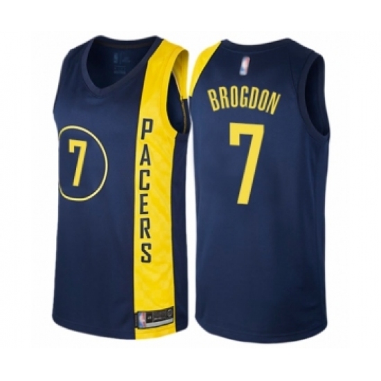 Women's Indiana Pacers #7 Malcolm Brogdon Swingman Navy Blue Basketball Jersey - City Edition - Ujersey