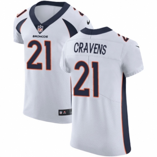Men's Nike Denver Broncos #21 Su'a Cravens White Vapor Untouchable Elite Player NFL Jersey - Ujersey