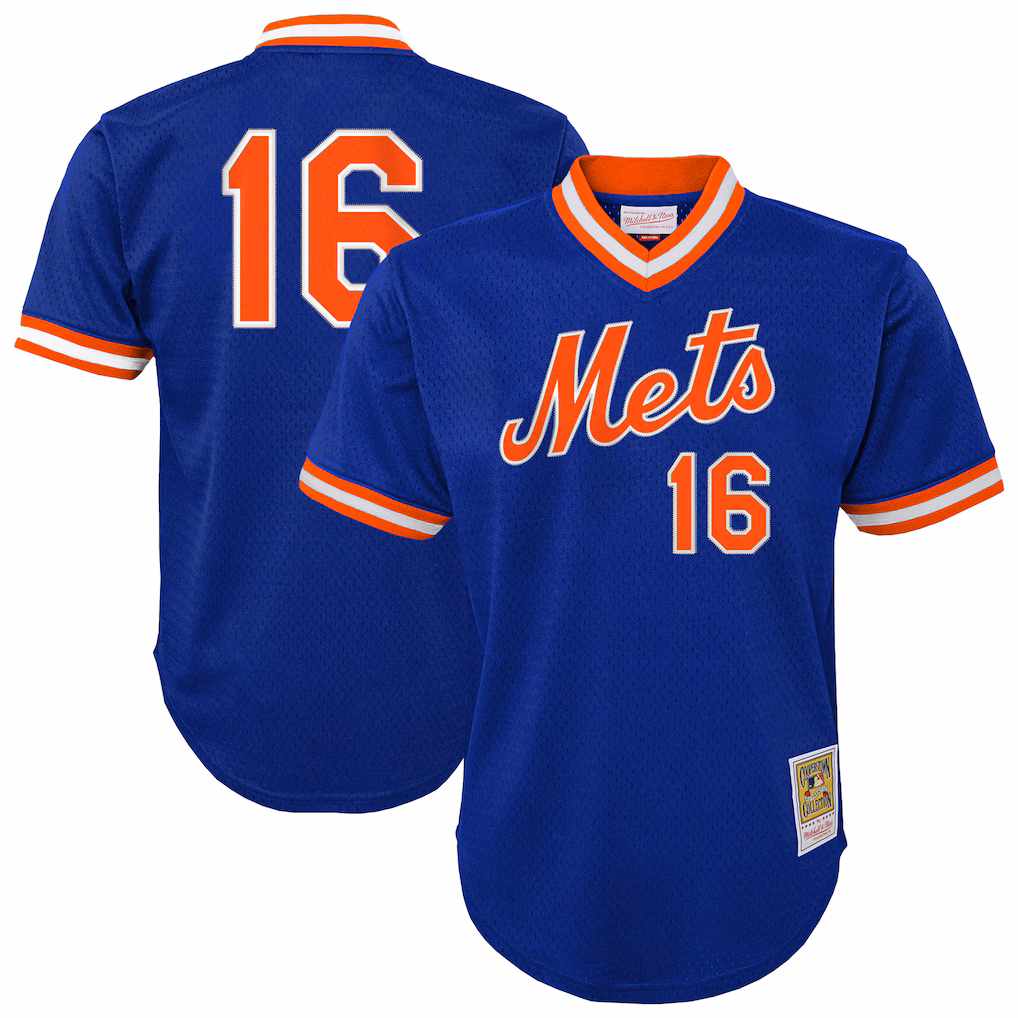 Youth New York Mets Dwight Gooden Mitchell & Ness Royal Mesh Batting Practice Jersey