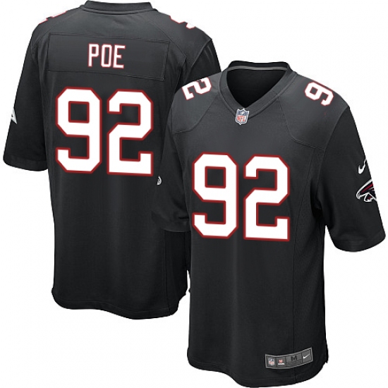 Men's Nike Atlanta Falcons #92 Dontari Poe Game Black Alternate NFL Jersey - Ujersey