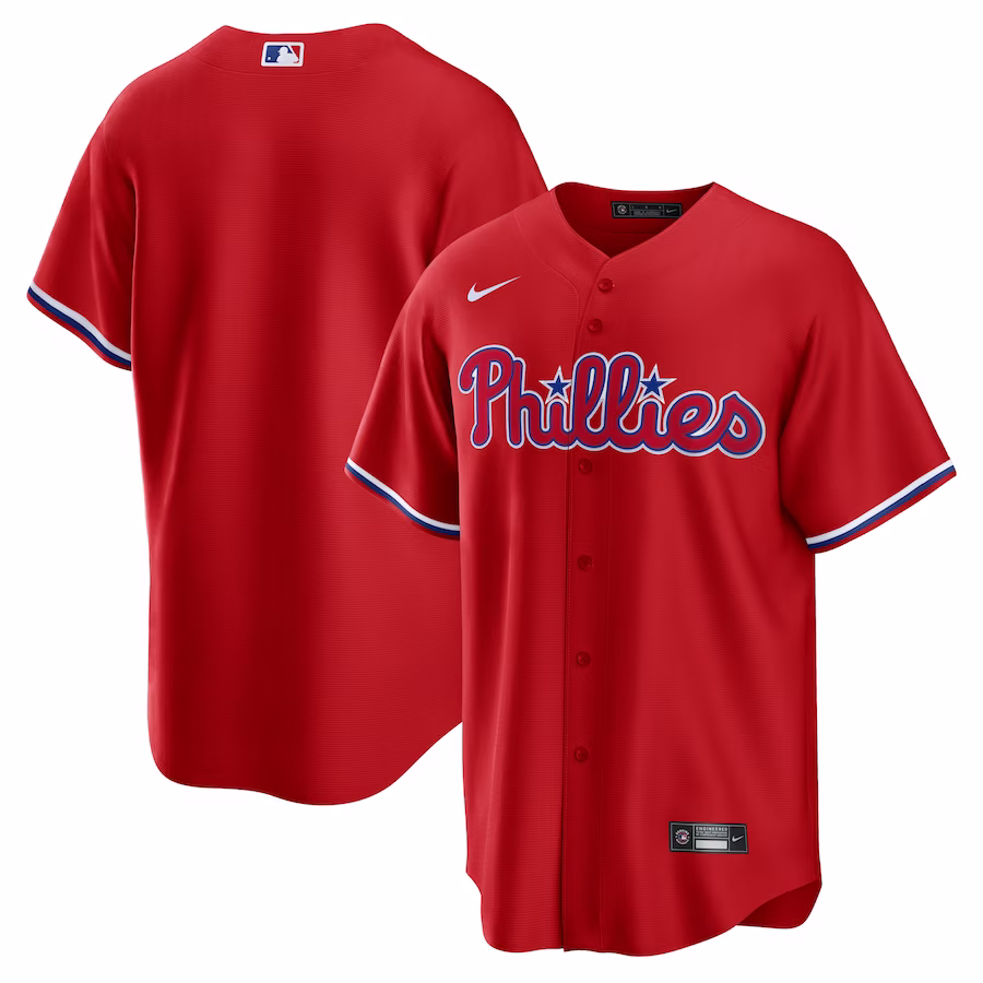 Men's Philadelphia Phillies Nike Red Alternate Replica Team Jersey - Ujersey NHL