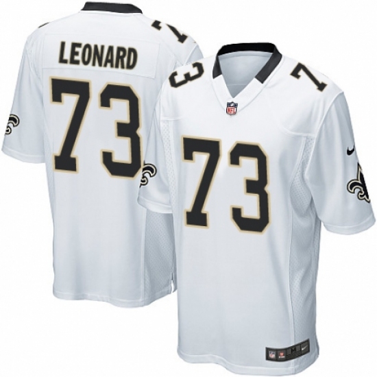 Men's Nike New Orleans Saints #73 Rick Leonard Game White NFL Jersey - Ujersey