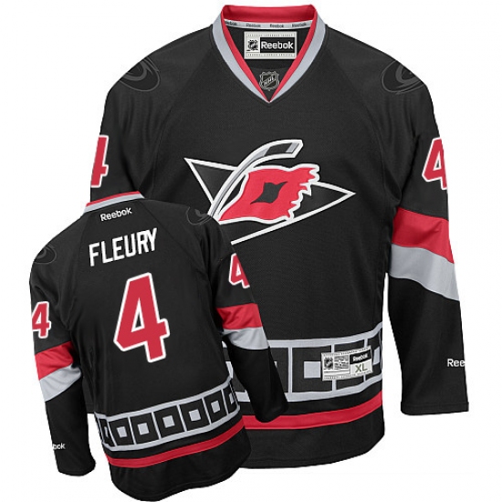 Youth Reebok Carolina Hurricanes #4 Haydn Fleury Authentic Black Third NHL Jersey - Ujersey