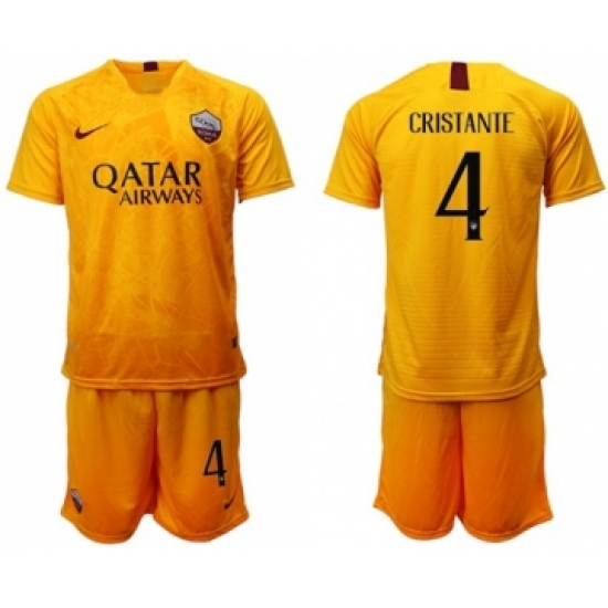 Roma #4 Cristante Third Soccer Club Jersey