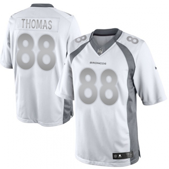 Men's Nike Denver Broncos #88 Demaryius Thomas Limited White Platinum NFL Jersey - Ujersey