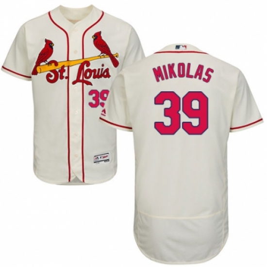 Men's Majestic St. Louis Cardinals #39 Miles Mikolas Cream Alternate Flex Base Authentic Collection MLB Jersey - Ujersey